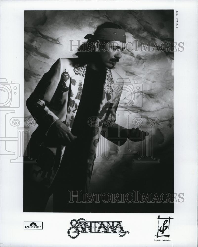 Press Photo Carlos Santana, Guitarist of Santana Rock band - RSL77995 - Historic Images