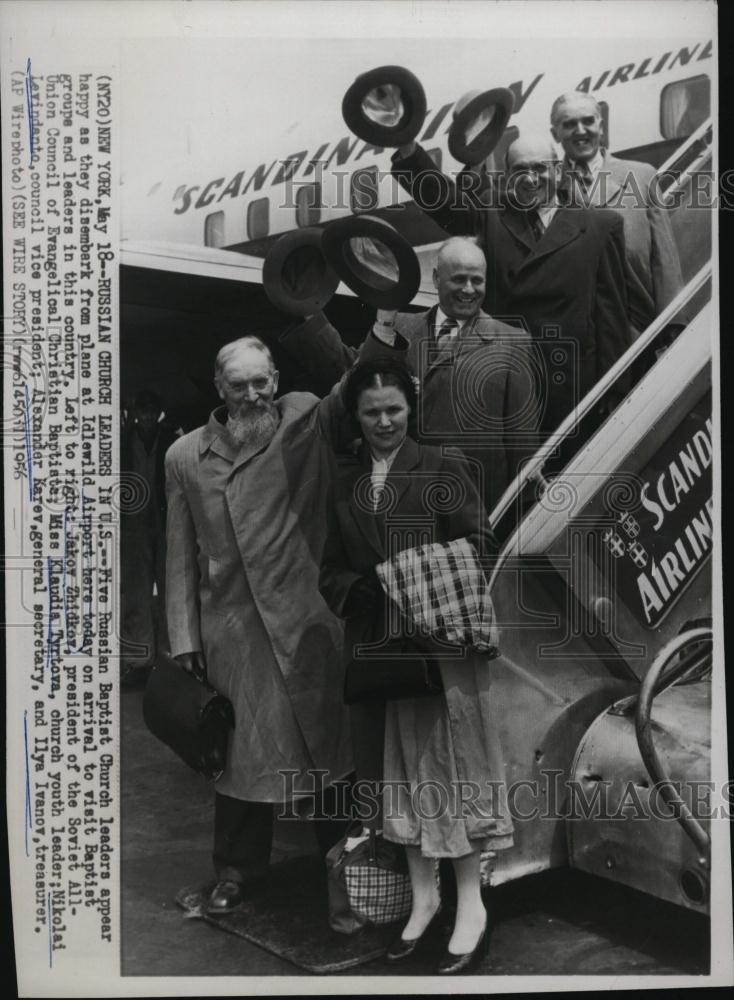 1956 Press Photo Russian Baptist Church Leaders Visit US - RSL40847 - Historic Images