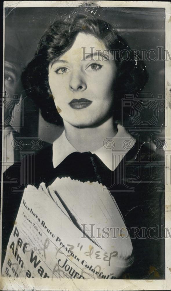 1953 Press Photo Pat Ward Key Witness Mickey Jelke Trial prostitution - Historic Images