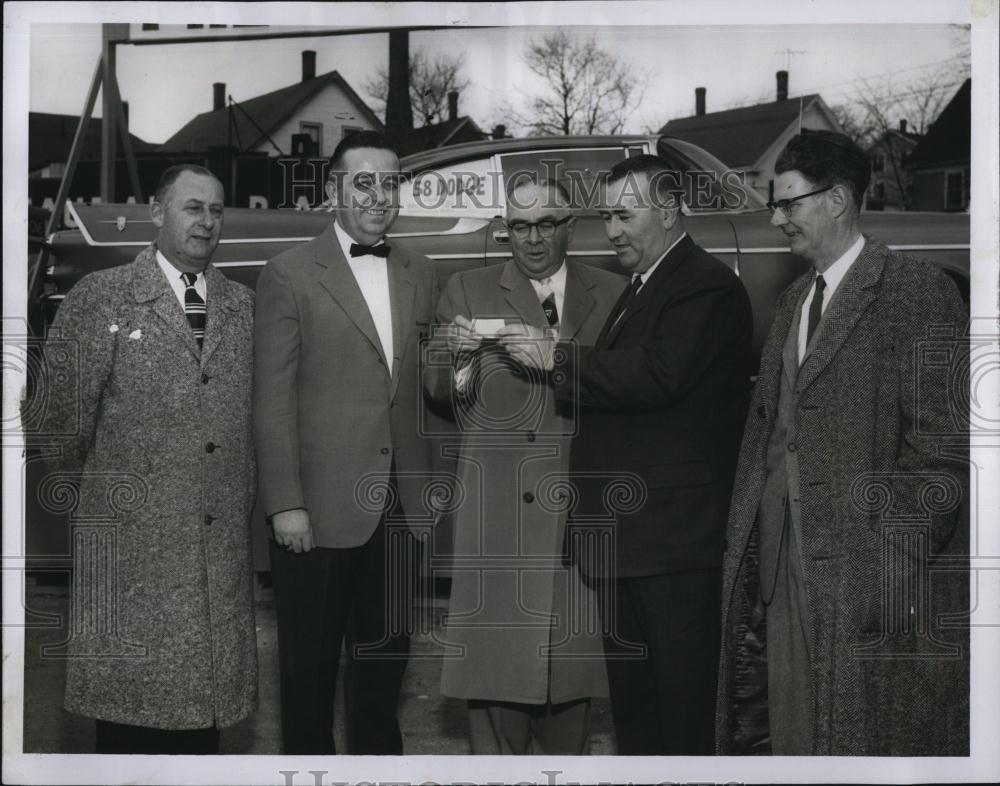 1958 Press Photo MJ McCauley,S Ballou,E Thornton, M Corrigan, W Markey, F Meader - Historic Images