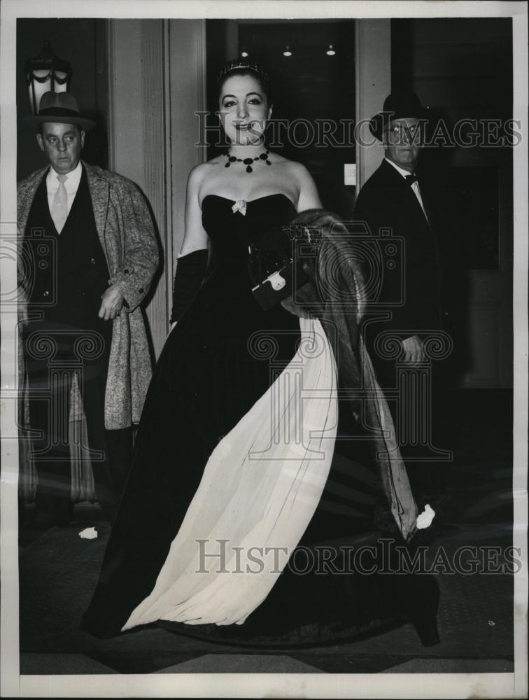 1953 Press Photo Mrs Nicola Rossi Lemeni, Wife Of Italian Bass Opera Singer - Historic Images