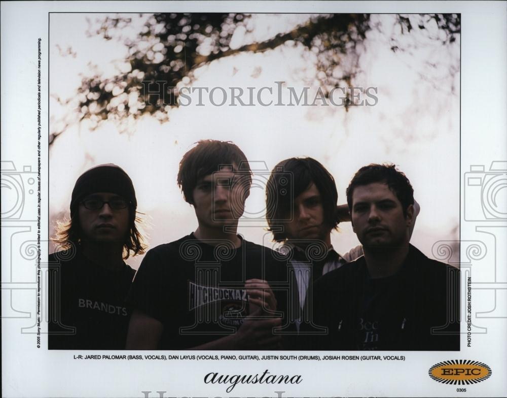 2005 Press Photo Augustana Jared Palomar, Dan Layus, Justin South, Josiah Rosen - Historic Images