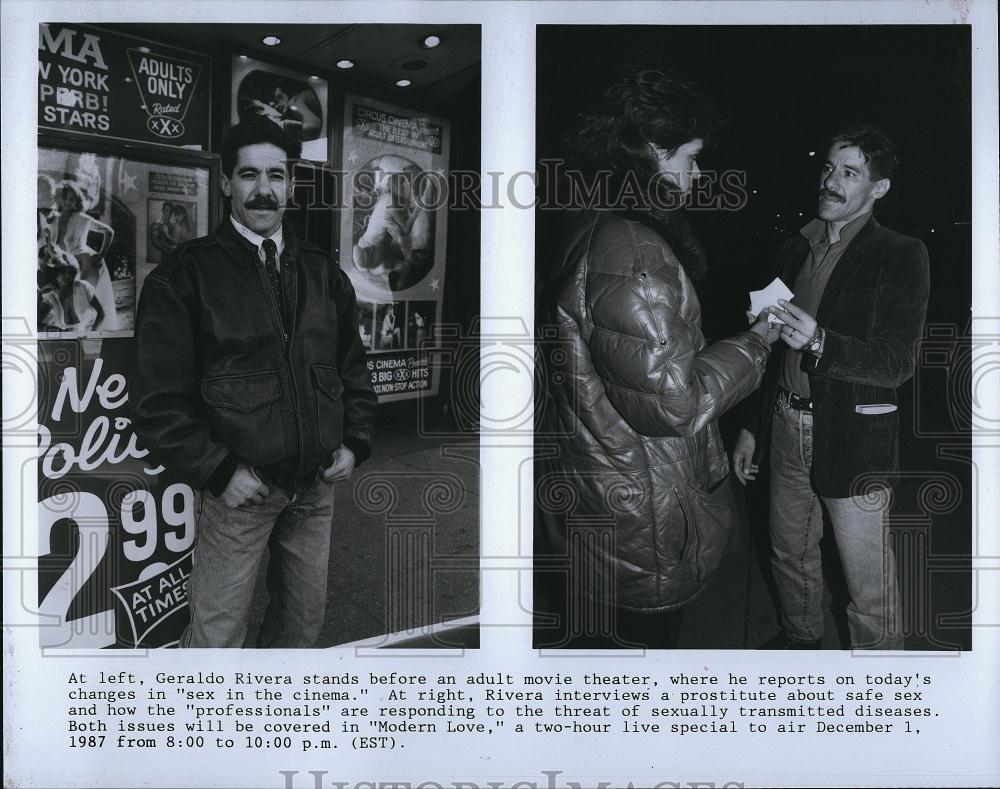 1993 Press Photo Investigative reporter Geraldo Rivera at work - RSL85431 - Historic Images