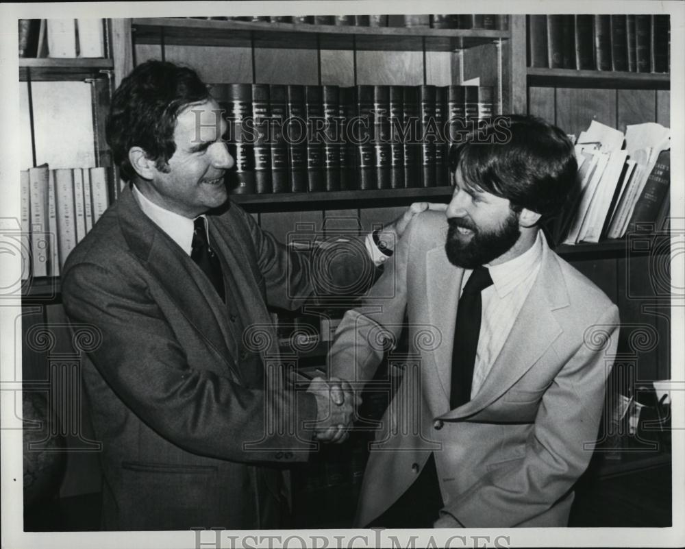 1980 Press Photo Richard Sevigny, Attorney William Lafferty - RSL39871 - Historic Images