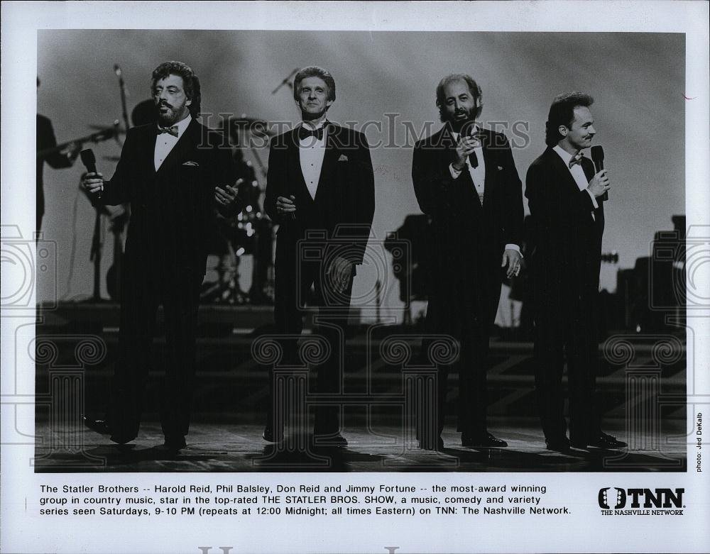 Press Photo The Statler Brothers Harold Reid Phil Balsley Don Reid Jimmy Fortune - Historic Images