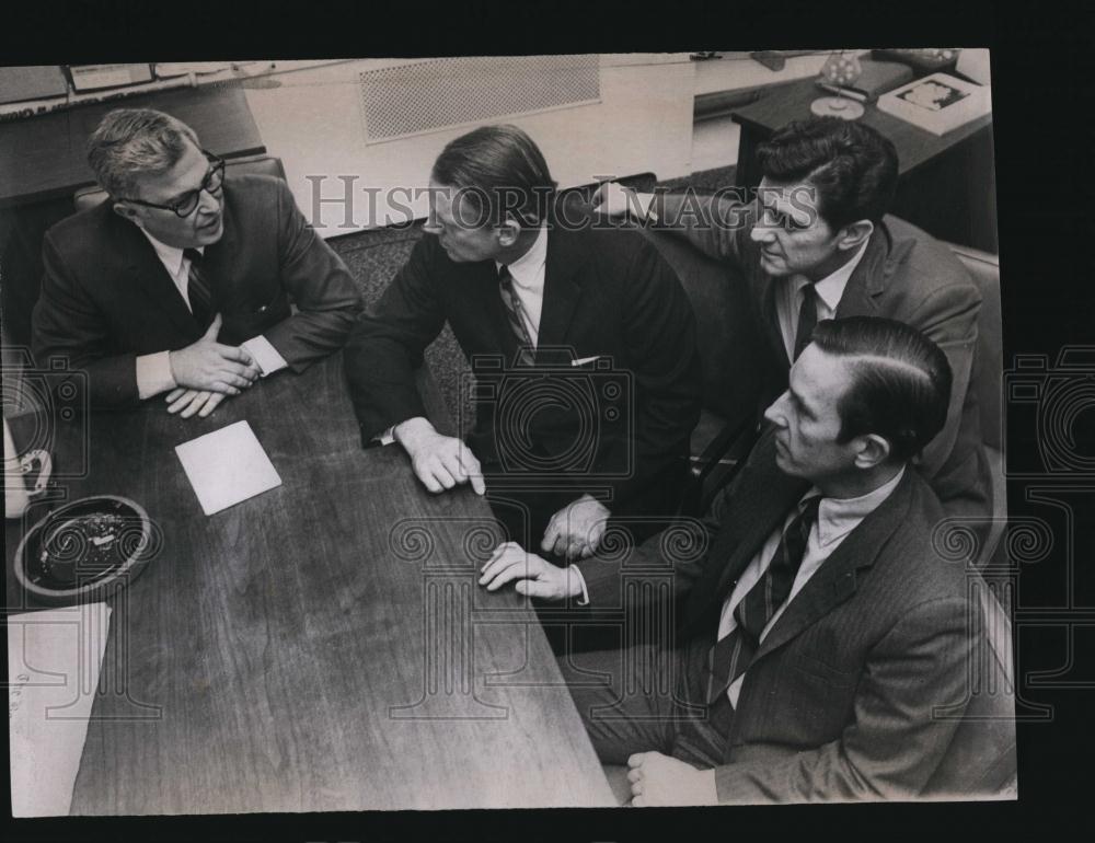 1968 Press Photo Anthony P DeFalco, Francis Sargent, Robert Yasi, Donald Dwight - Historic Images