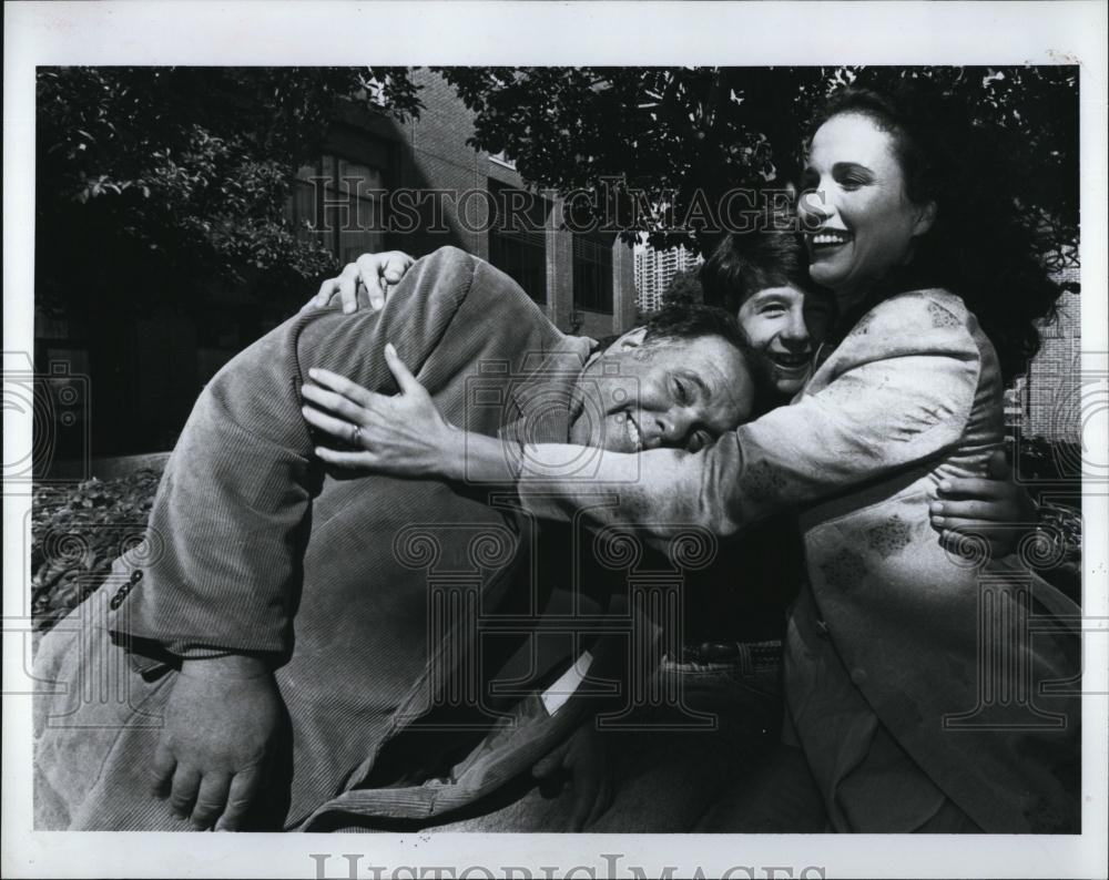 1995 Press Photo Maury Chaykin, Nathan West, and Actress Andie MasDowell - Historic Images