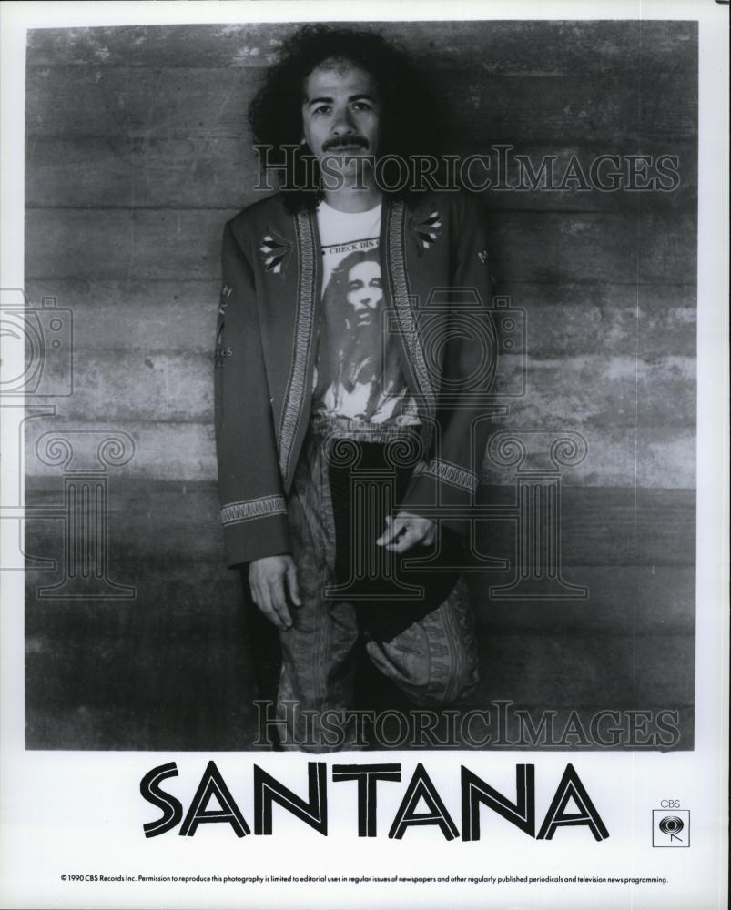 Press Photo Carlos Santan, Guitarist of Santana Rock Band - RSL77993 - Historic Images