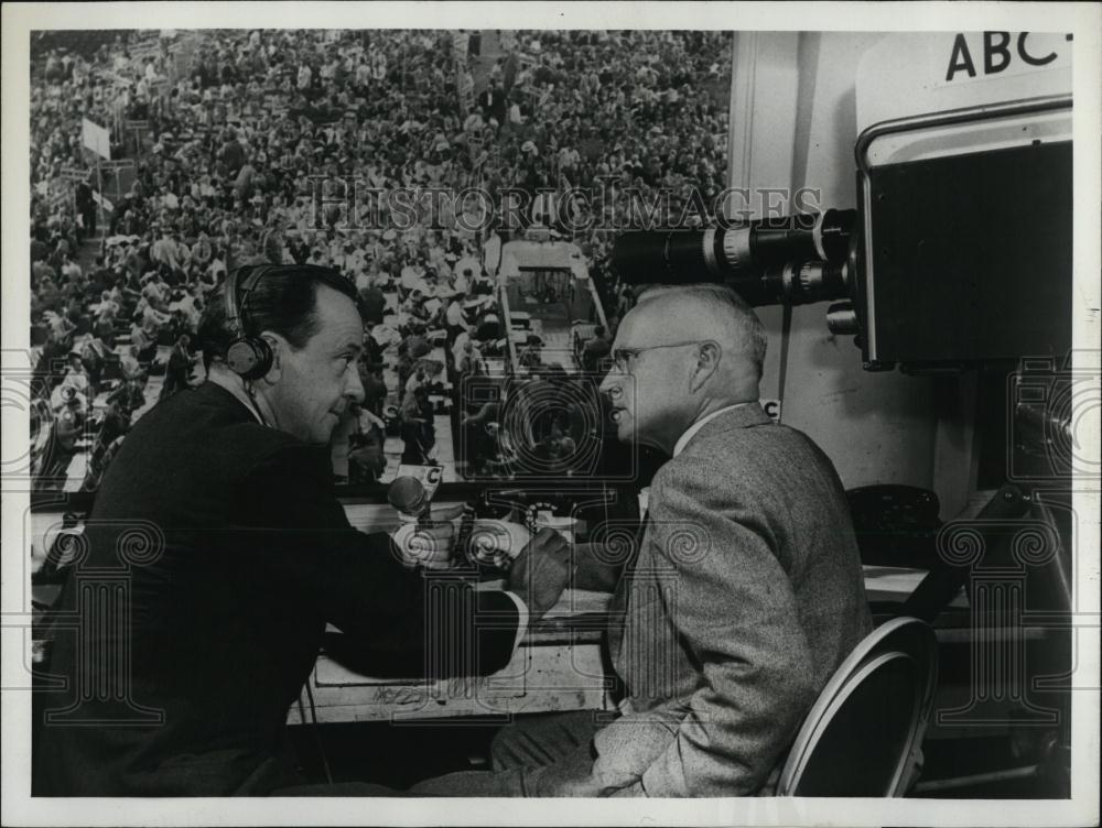 1956 Press Photo John Daly head of ABC news staff Presidential COnventions - Historic Images