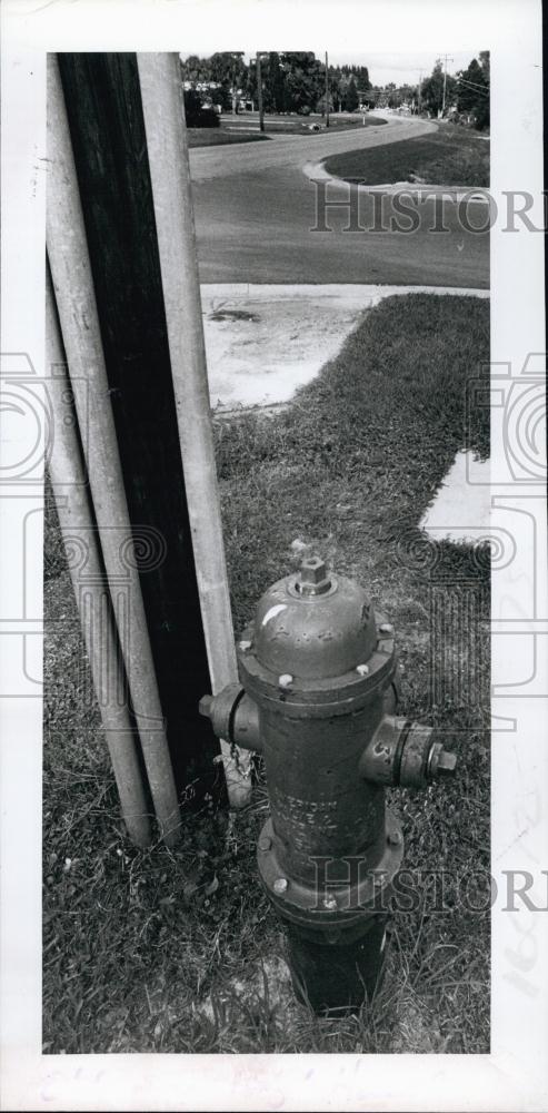 1962 Press Photo fire Hydrants installed to a telephone pole - RSL64673 - Historic Images