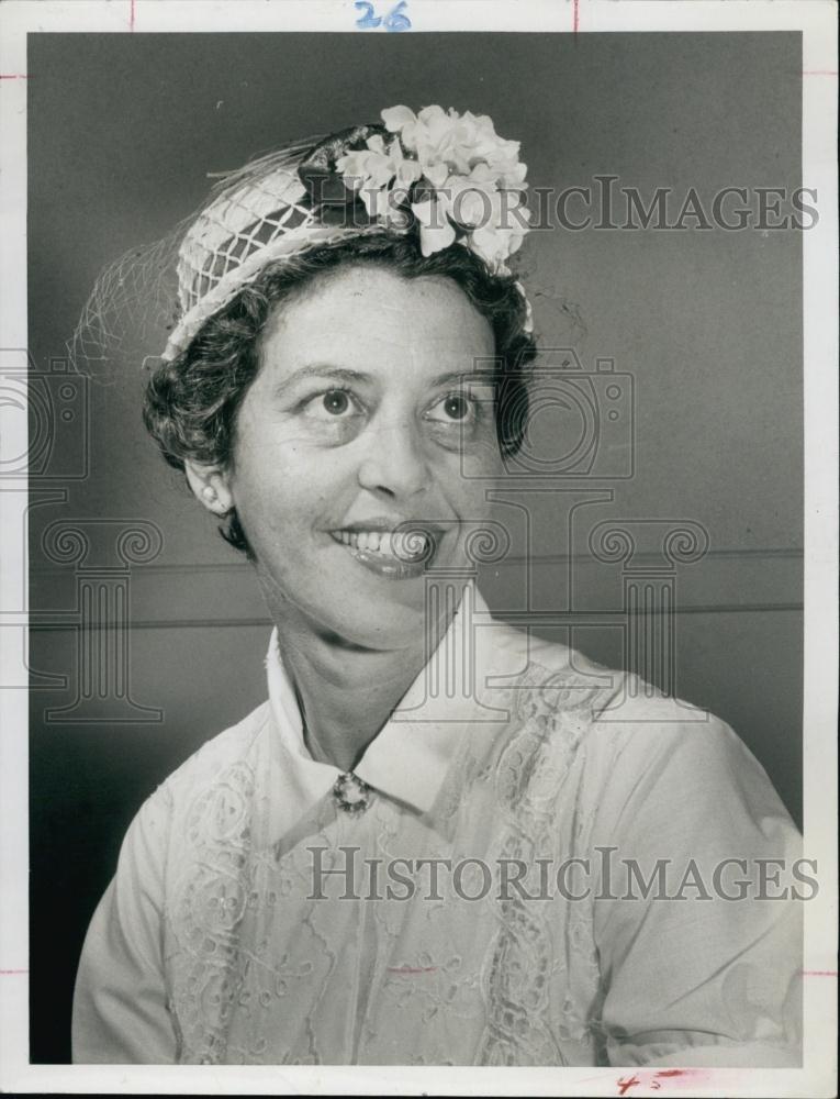 1959 Press Photo Mrs Sidney Weinman, President of Sisterhood of Temple Beth-El - Historic Images