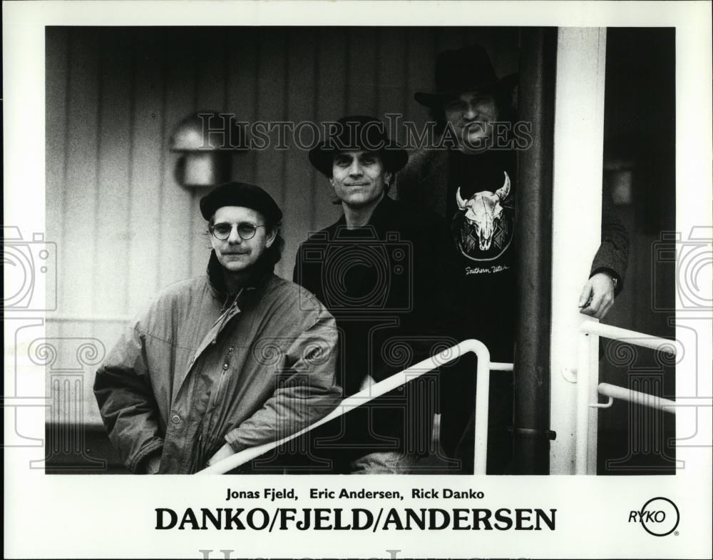 Press Photo Fold Trio Danko/Fjeld/Anderson, Jonas Fjeld, Eric Anderson, Rick - Historic Images