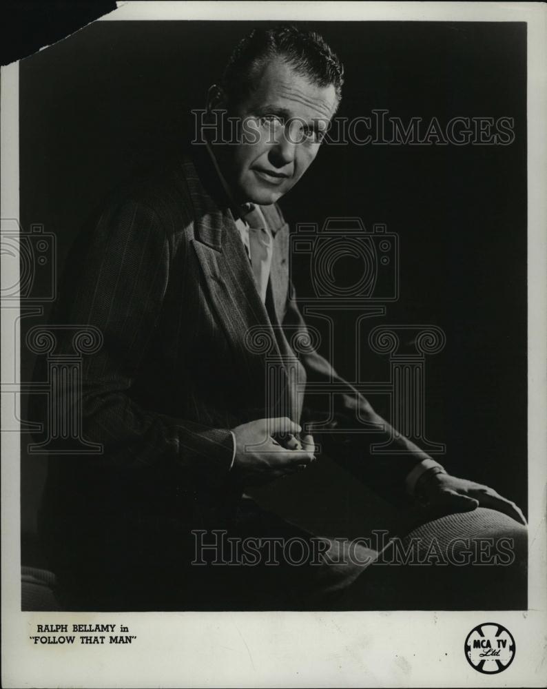 Press Photo Actor Ralph Bellamy in "Man Against Crime" TV Series - RSL41521 - Historic Images
