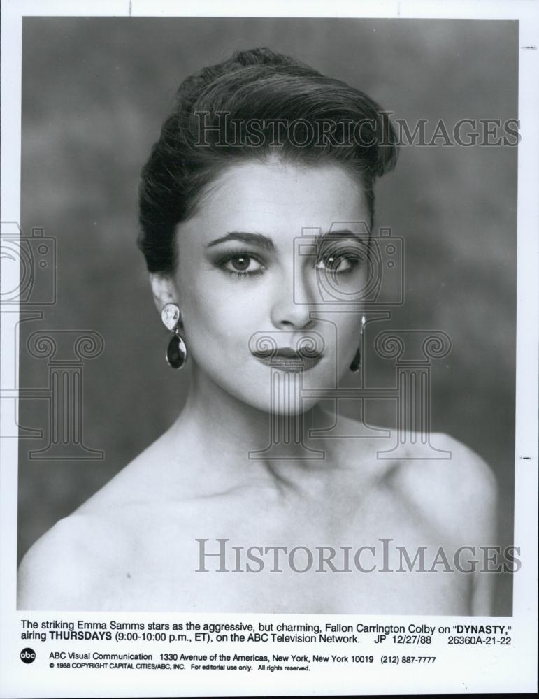 1988 Press Photo Actress Emma Samms stars in &quot;Dynasty&quot; - RSL61771 - Historic Images