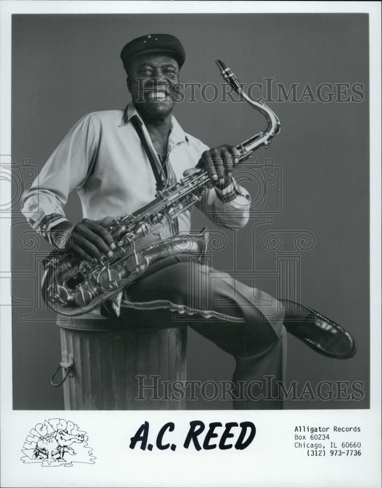 Press Photo American blues saxophonist, A C Reed - RSL02413 - Historic Images