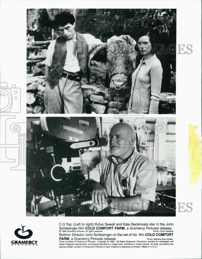 1996 Press Photo Actors Rufus Sewell And Kate Beckinsale "Cold Comfort Farm" - Historic Images