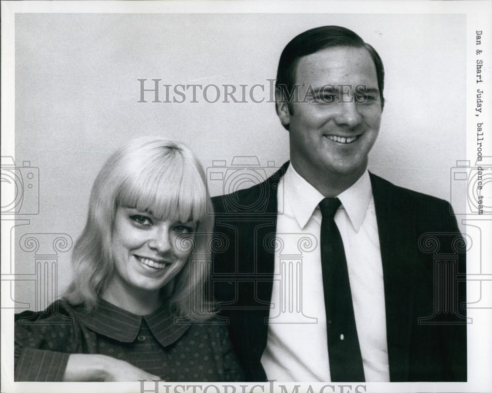 1968 Press Photo Dan and Shari Juday, ballroom dance team - RSL68791 - Historic Images