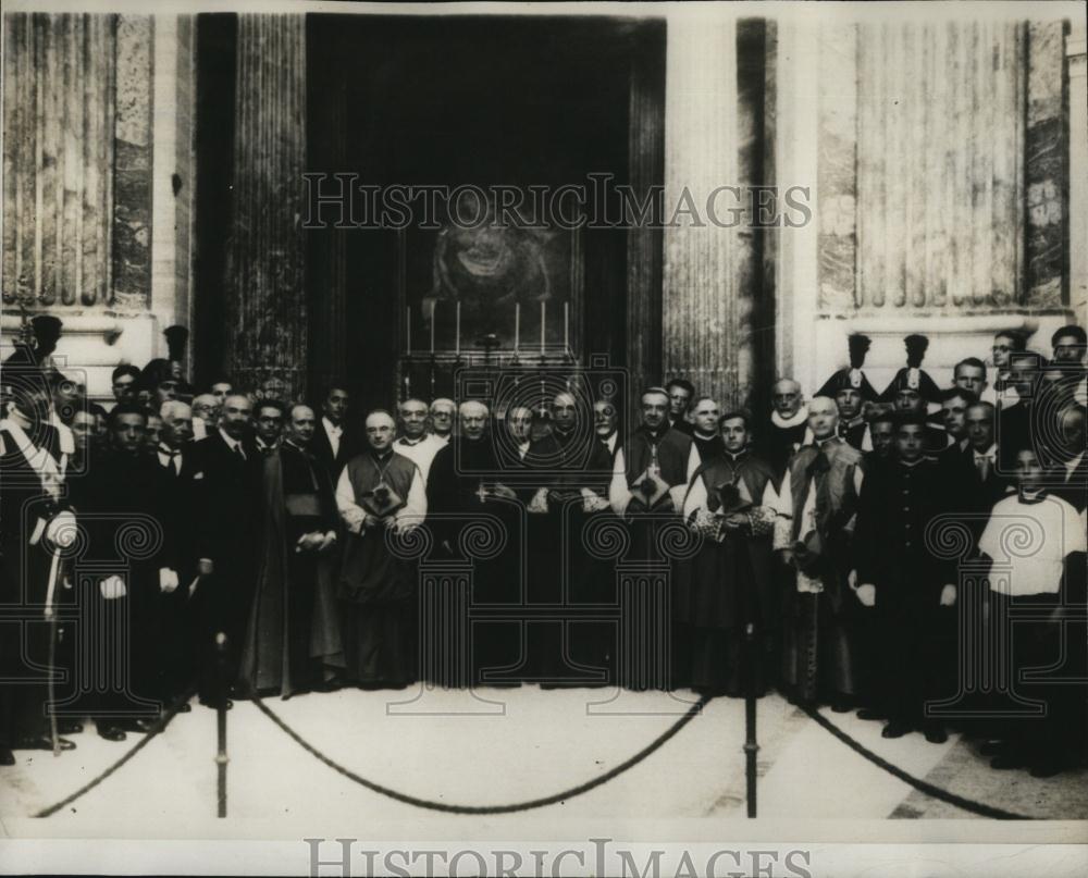 1940 Press Photo Mons A Otaviani,Bis Spellman, Card Lauri,Card Pacelli, - Historic Images