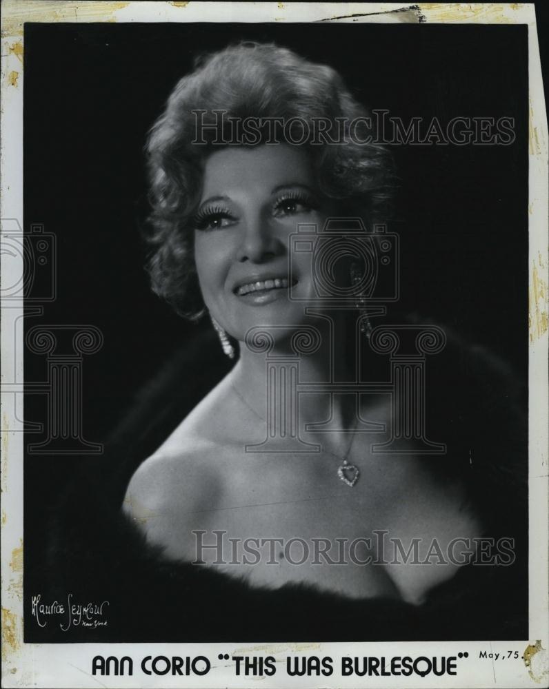 1975 Press Photo Dancer Ann Corio Stars In "This Was Burlesque" - RSL46581 - Historic Images