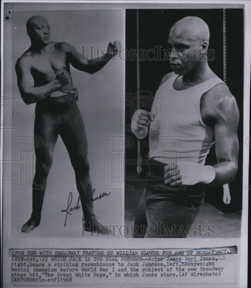 1968 Press Photo Actor James Earl Jones In "The Great White Hope" - RSL83285 - Historic Images