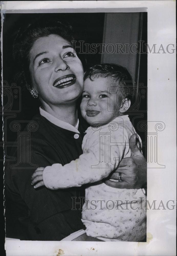 1959 Press Photo MArie Torre Radio and Television critic and daughter Roma - Historic Images