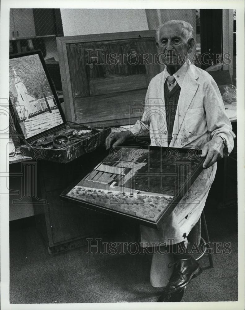 Press Photo 96 Year Old Blind Painter Sam Smeed - RSL41025 - Historic Images