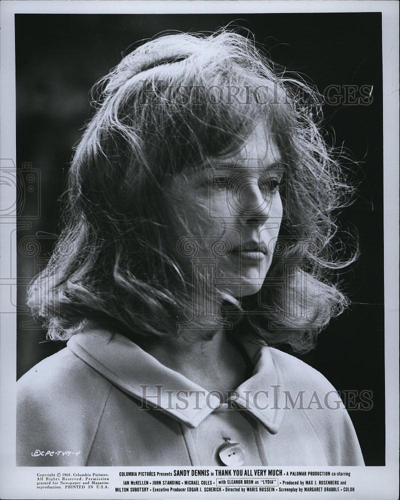 1970 Press Photo Sandy Dennis, &quot;Thank You All Very Much - RSL81413 - Historic Images