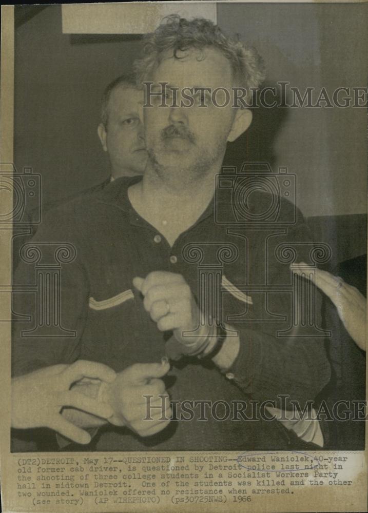 1966 Press Photo Edward Waniolek Questioned In Shooting That Occurred - Historic Images