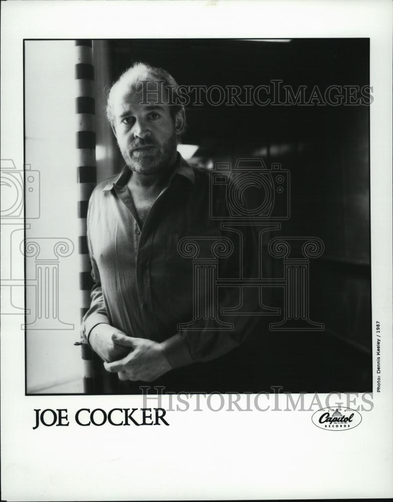 1987 Press Photo Popular Musician Joe Cocker - RSL44349 - Historic Images