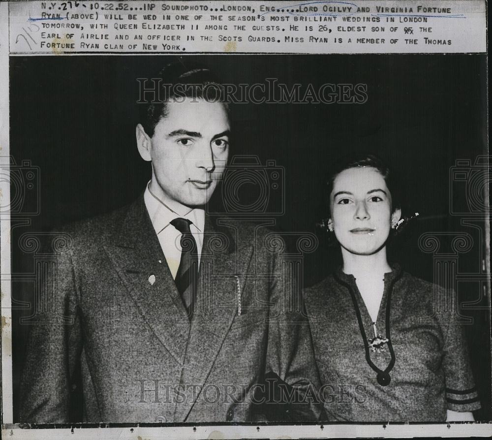 1952 Press Photo Lord Ogilvy and Virginia Fortune to wed - RSL85597 - Historic Images