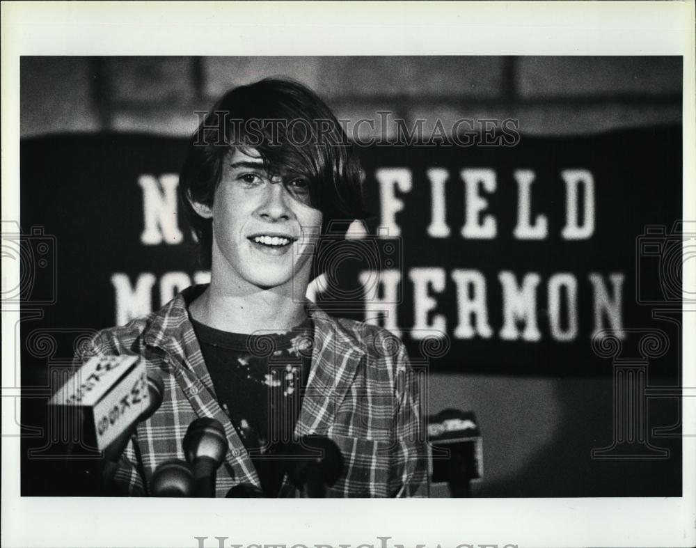 1986 Press Photo Caleb Daniloff son of Nicholas Daniloff Release Soviet Prison - Historic Images