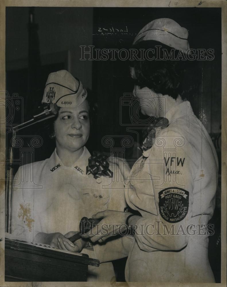 1966 Press Photo Louise Barondine &amp; Ada Rose of the VFW - RSL79995 - Historic Images