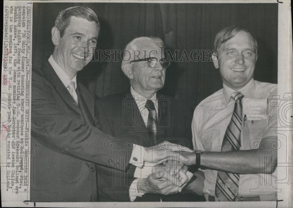 1970 Press Photo Florida Democrats Hold Campaign Unity Dinner - RSL66653 - Historic Images