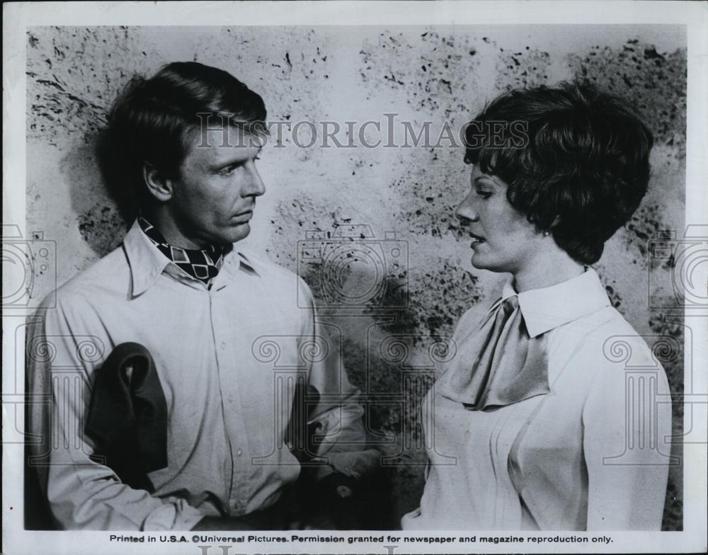 1979 Press Photo Delphine Seyrig Edward Fox Actors The Day of the Jackal - Historic Images
