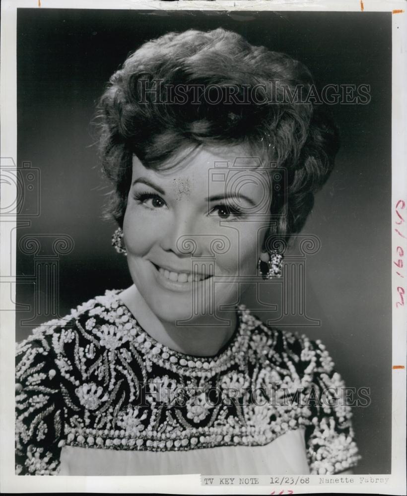 1968 Press Photo Comedienne Nanette Fabray - RSL60117 - Historic Images