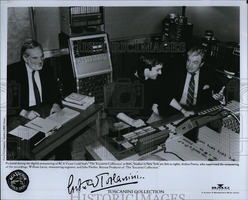 Press Photo BMG music group, Art Fierro,Wm Lacey,John Pfeiffer - RSL91009 - Historic Images