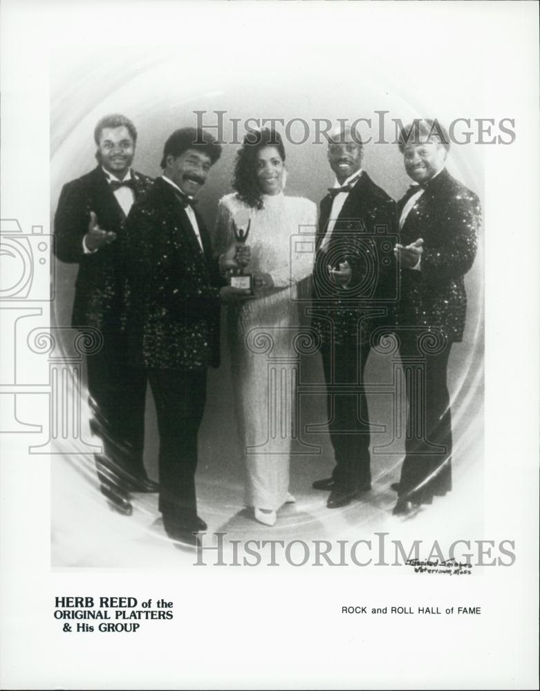 Press Photo Singers "Herb Reed of the Original Platters & His Group" - RSL03075 - Historic Images