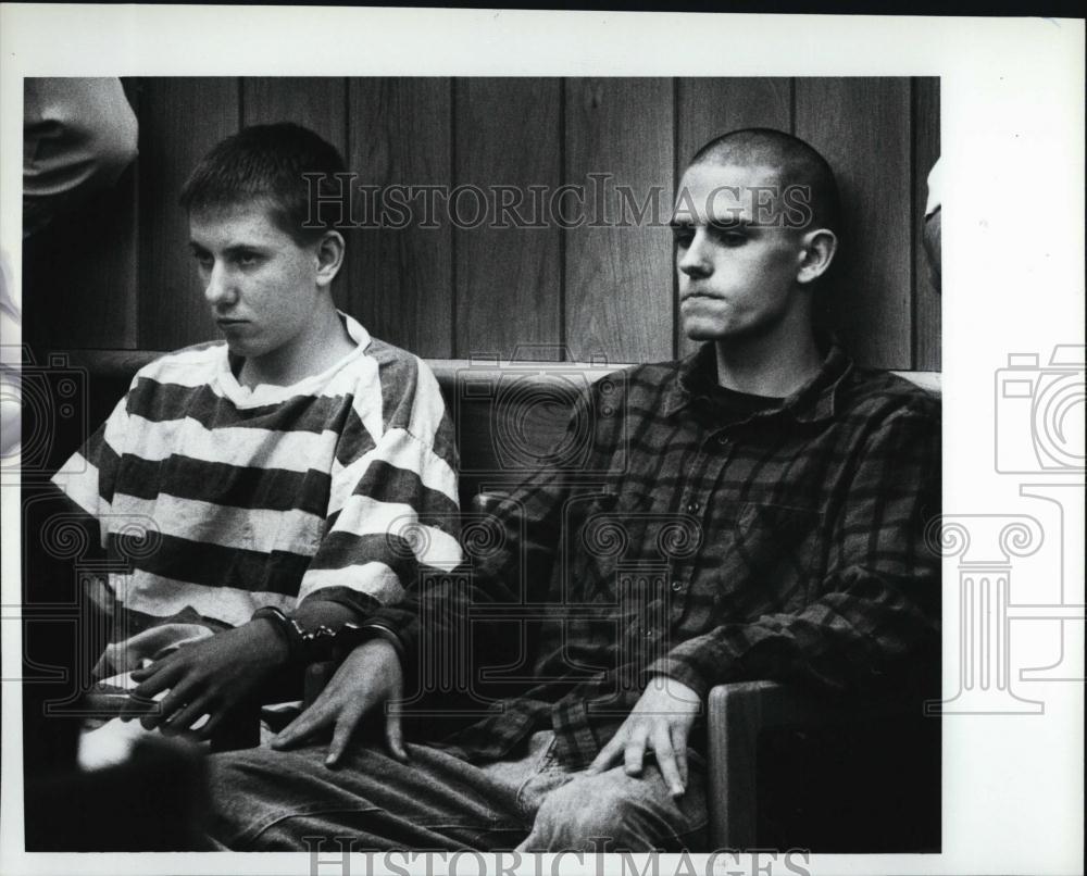 1993 Press Photo Karter Reed Gator Collet Arraigned Murder High School Student - Historic Images