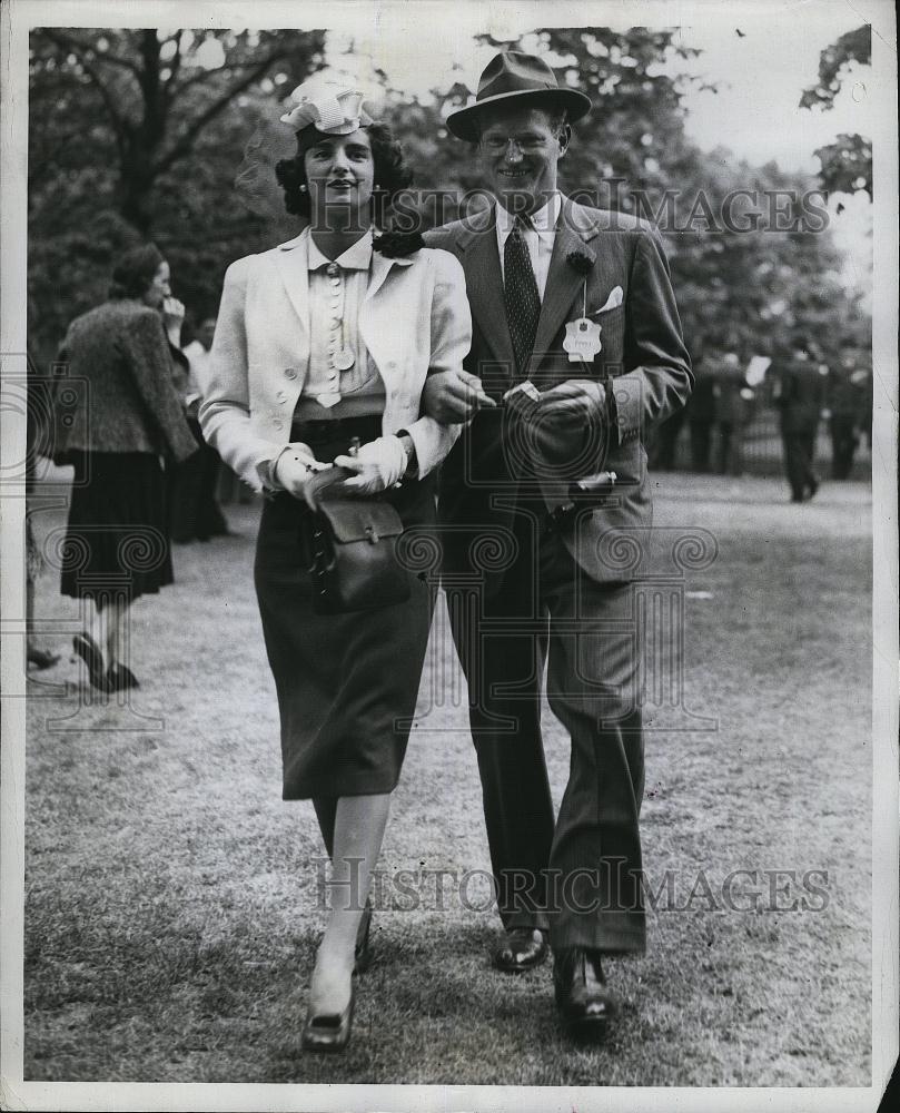 1939 Press Photo Francis Warren Pershing Son, John J Pershing, Muriel Richards - Historic Images