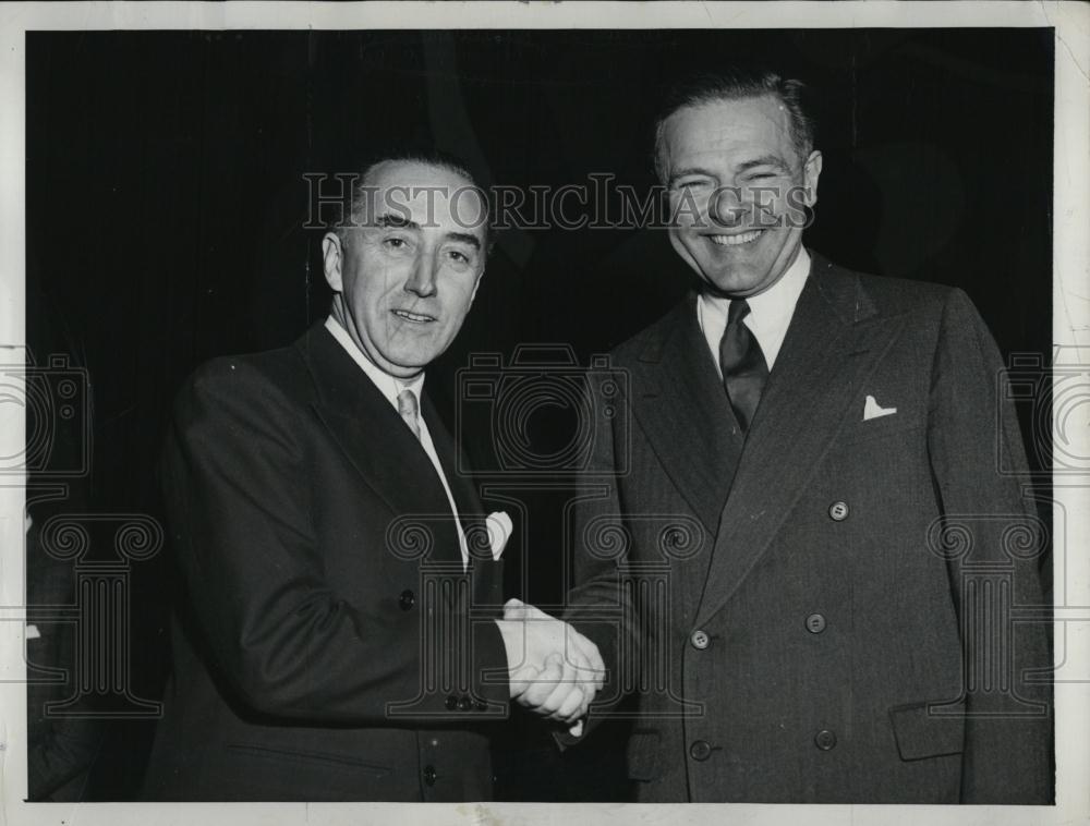 1955 Press Photo Ambassador Henry Cabot Lodge Italian Observer Cassardi - Historic Images