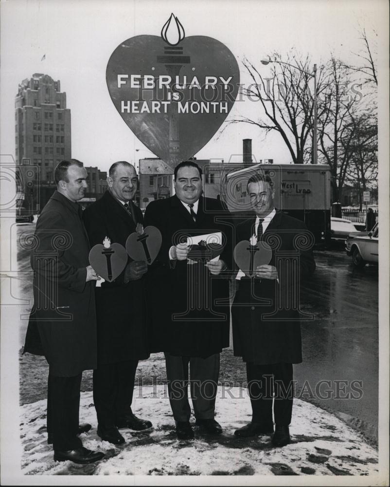 1967 Press Photo C Marshall, W A Singer, Mayor J McIntyre, Sen W Weeks - Historic Images