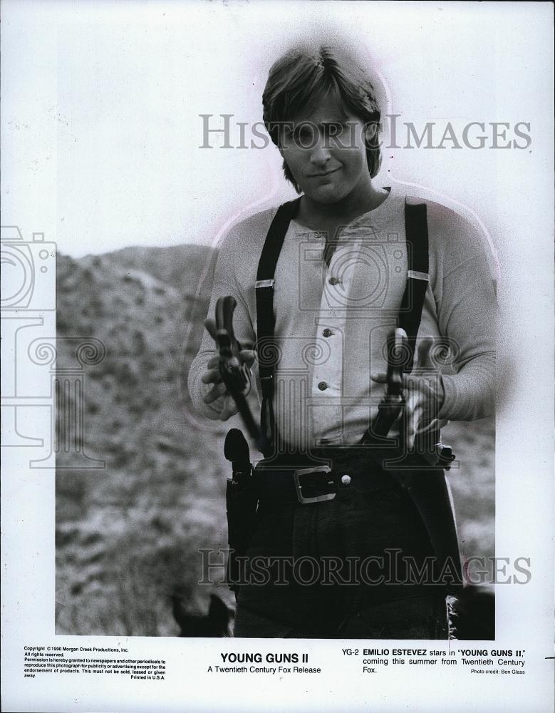 1990 Press Photo Emilio Esteves stars in of &quot;Young Guns II&quot; - RSL81327 - Historic Images