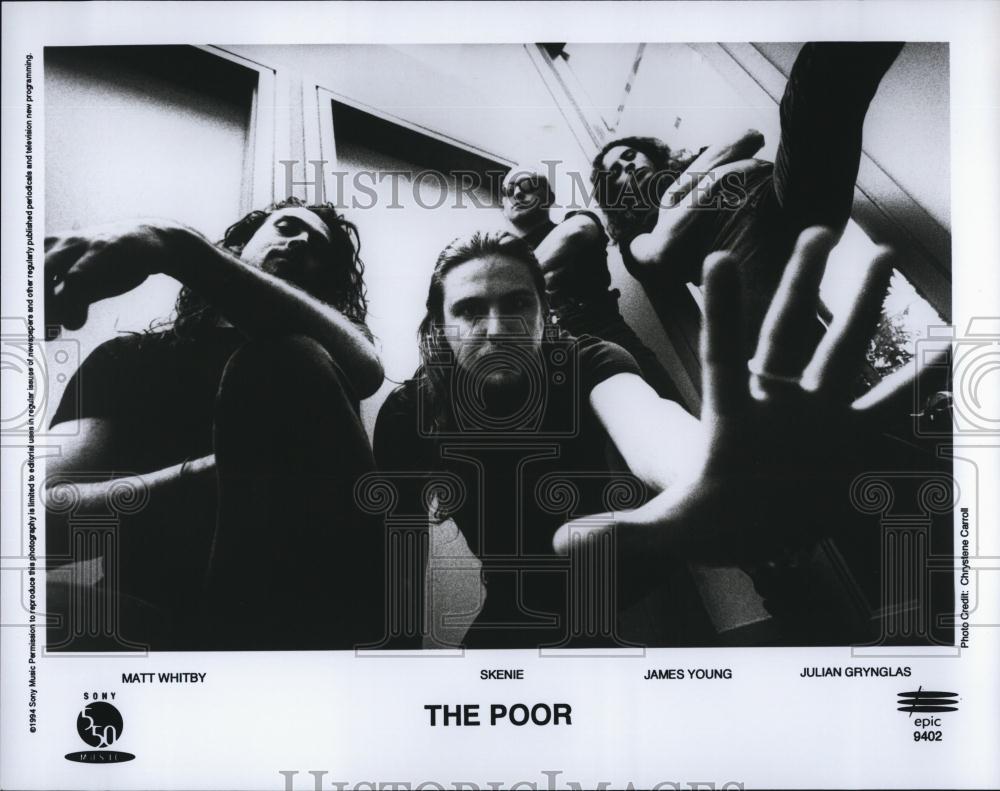Press Photo Band "The Poor" M Whitby,Skenie, J Young, J Grynglas on Epic label - Historic Images
