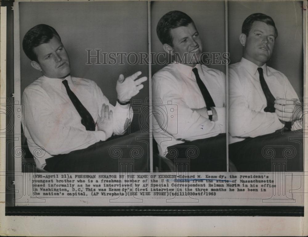 1963 Press Photo Senator Edward Kennedy D-Mass President&#39;s Youngest Brother - Historic Images