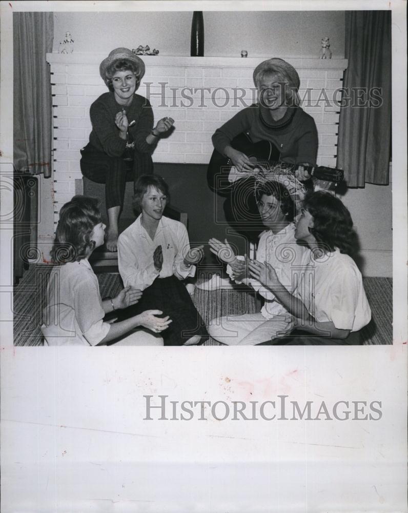 1962 Press Photo Paula Reeves, Linda Webster, Heidi Birkmann, Sally Tippins - Historic Images