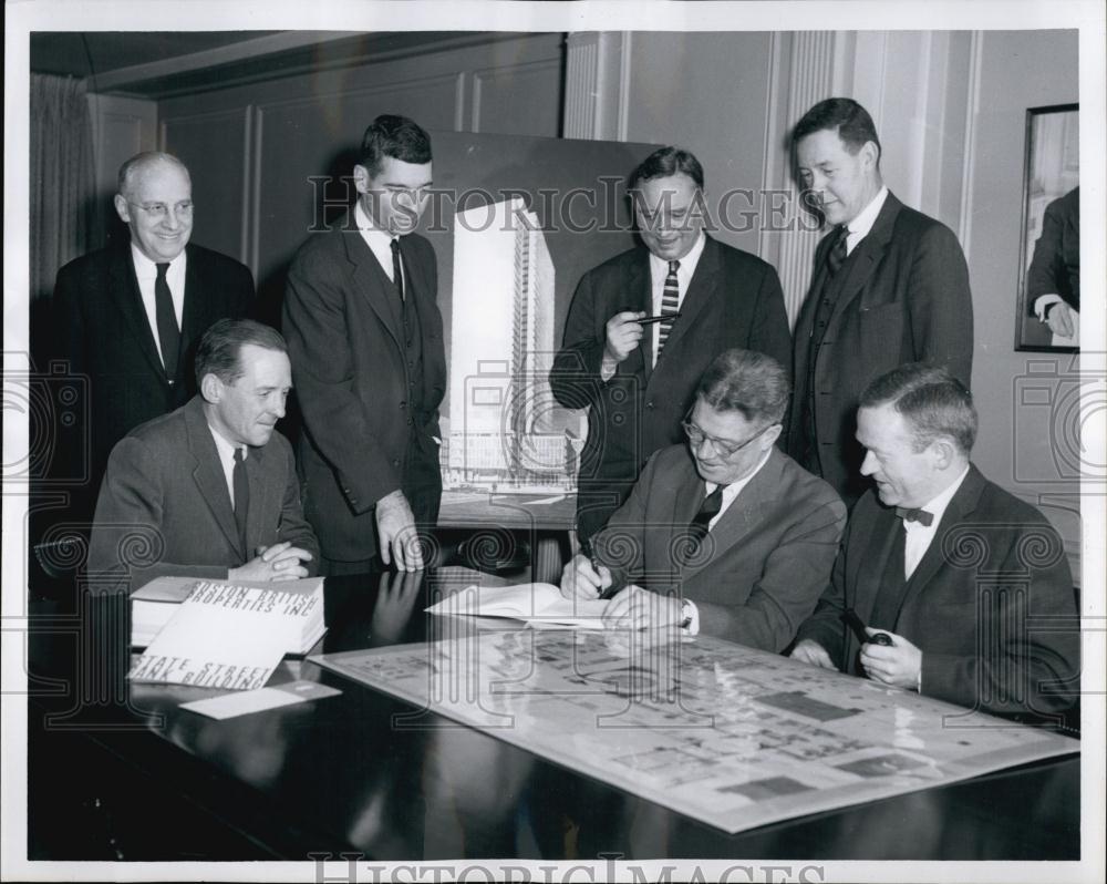 1964 Press Photo State Street Bank Lease Livermore Hageman Dineen McCreery Wood - Historic Images