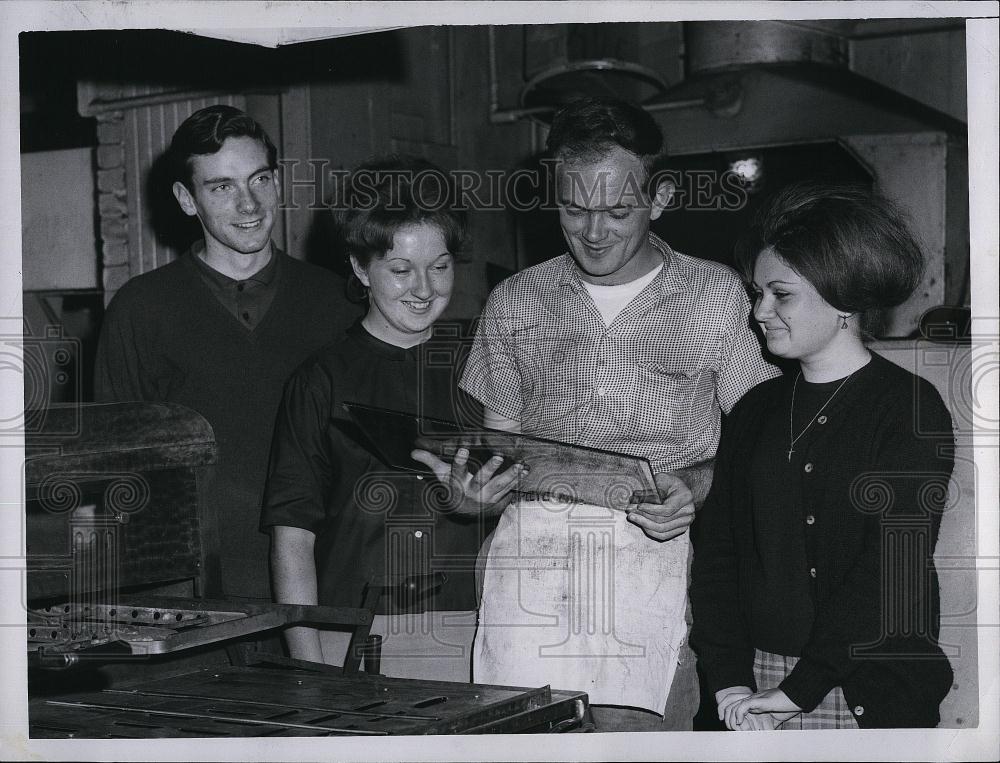 1964 Press Photo R McCormick,R Perrico, P O'Donnell, G Shaughnessy, Record plant - Historic Images