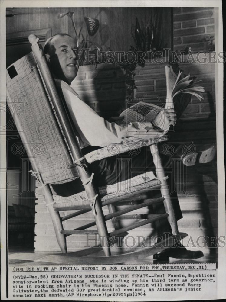 1964 Press Photo Senator Paul Fannin After Winning Election - RSL45063 - Historic Images