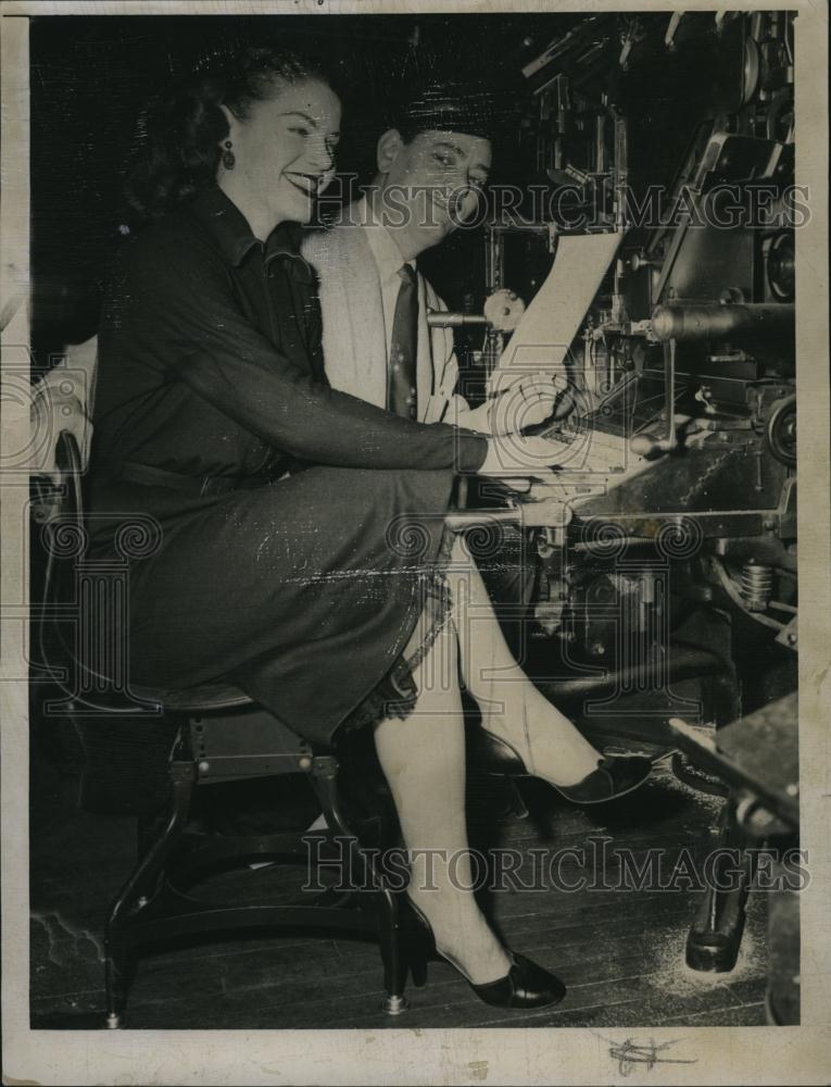 1956 Press Photo Actress Genevieve Owens In &quot;Fella Made Happy&quot; - RSL78657 - Historic Images