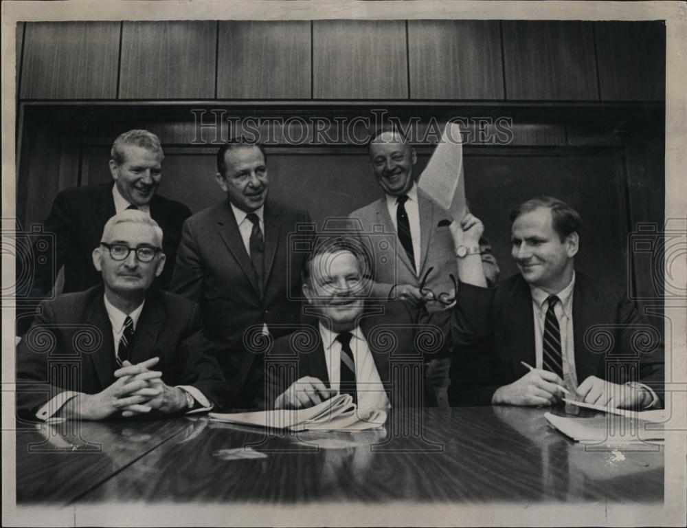 1969 Press Photo J Moran, Arthur Laner, J Wylde, D Fitzpatrick, J Sullivan - Historic Images